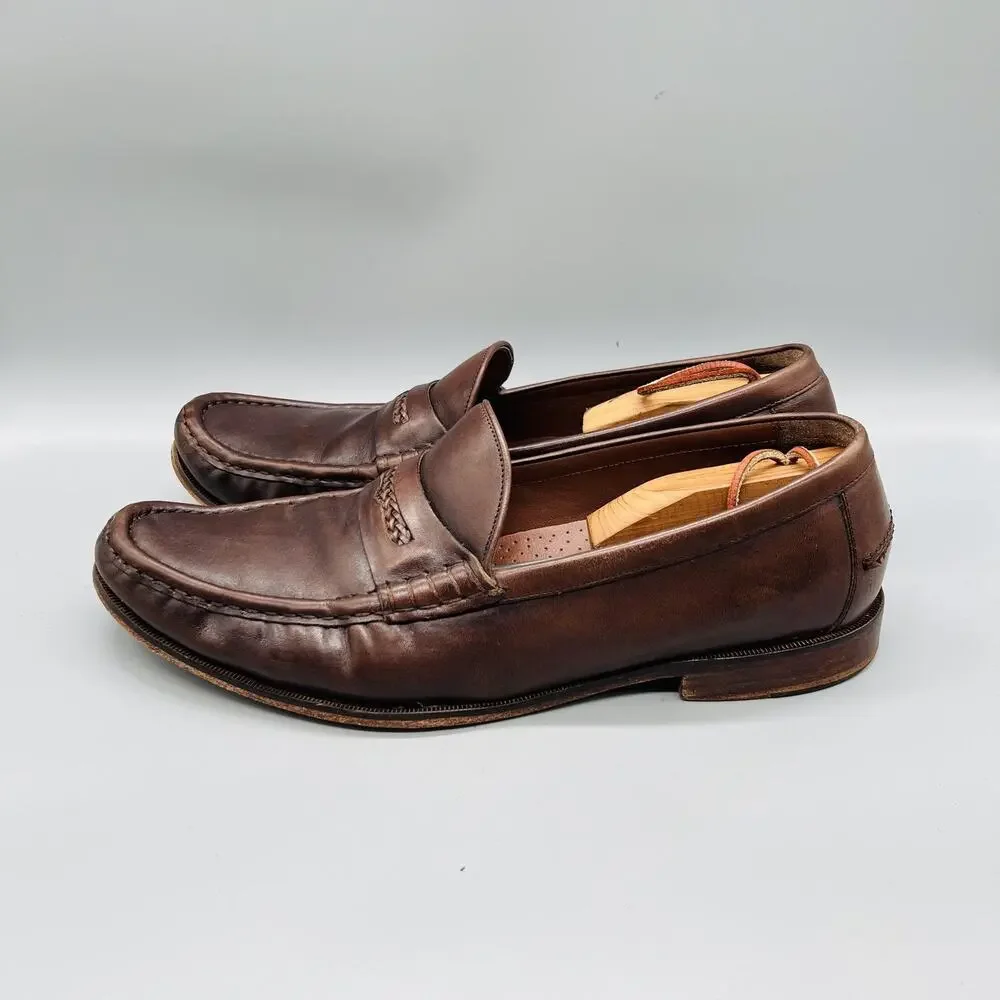 Cole Haan Shoes Mens 13 Brown Leather Penny Loafers Slip On Dress Classic Casual